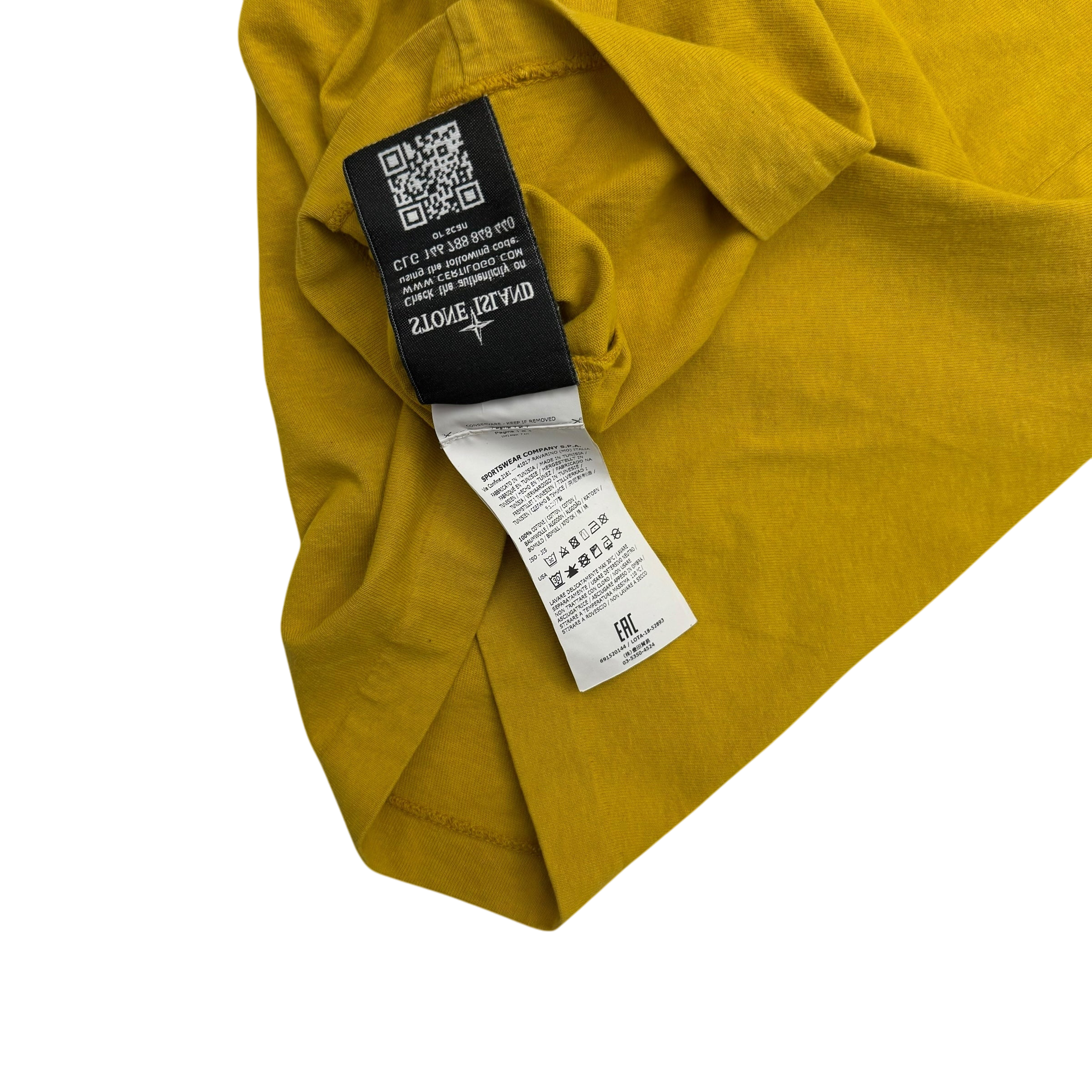 Stone Island 3M Reflective Short Sleeve T-Shirt Yellow (Size L)