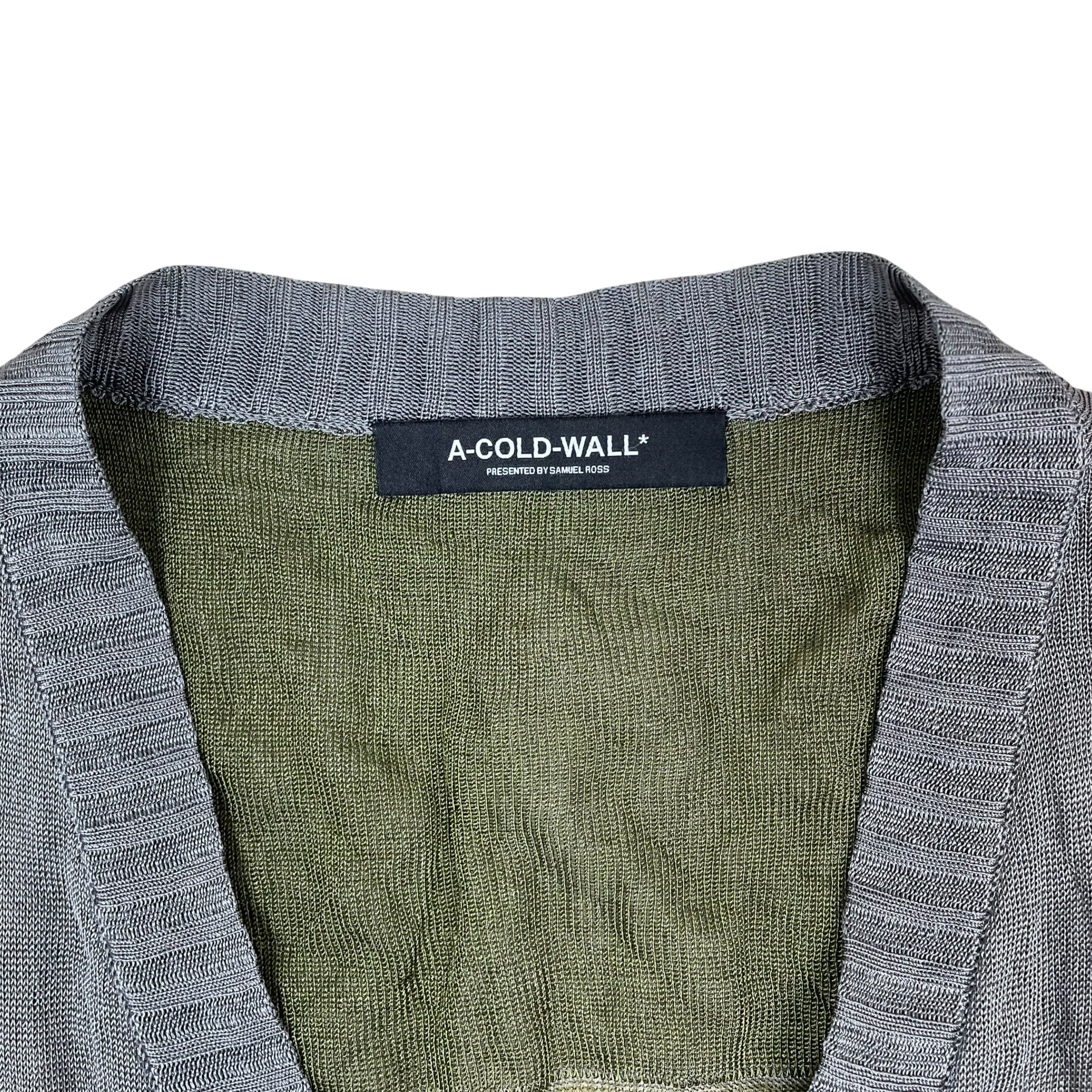 A-COLD-WALL* (ACW) Knit Vest Green/Grey (Size L)