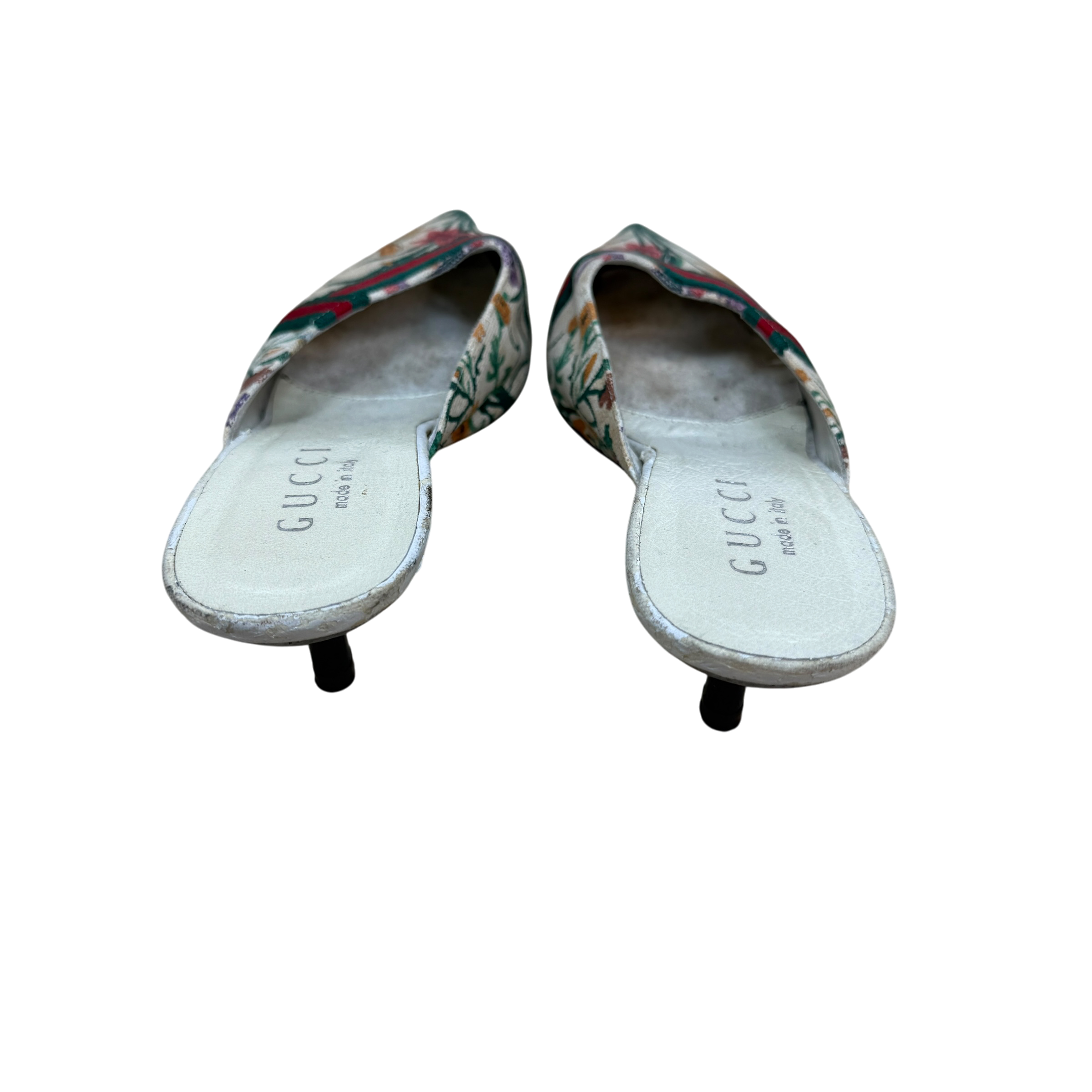 Gucci Floral Kitten Heels (As Is) Size EU35)