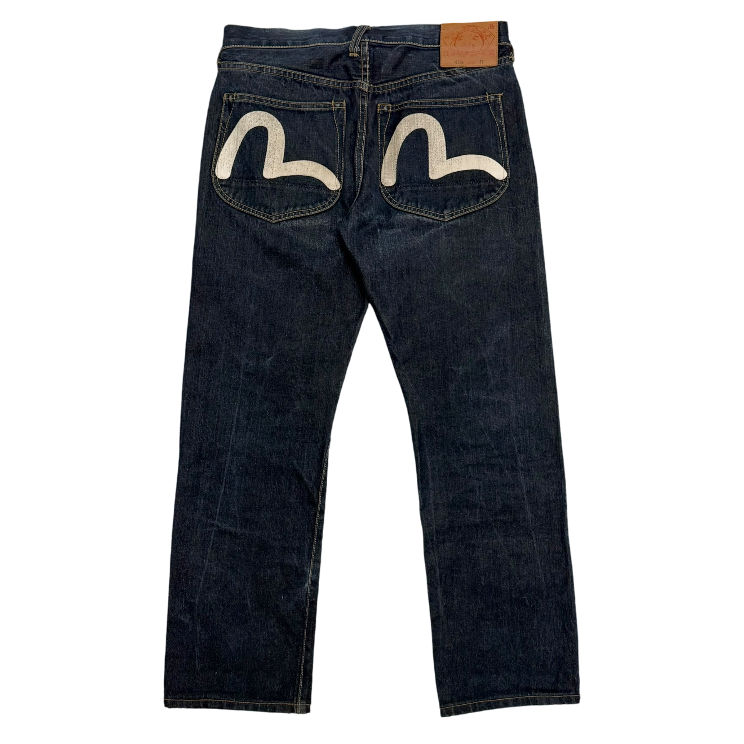 Evisu White Seagull Print Jeans (Size 32")