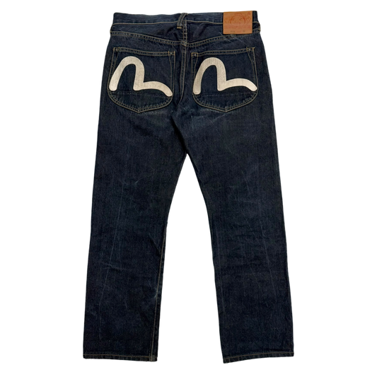 Evisu White Seagull Print Jeans (Size 32")