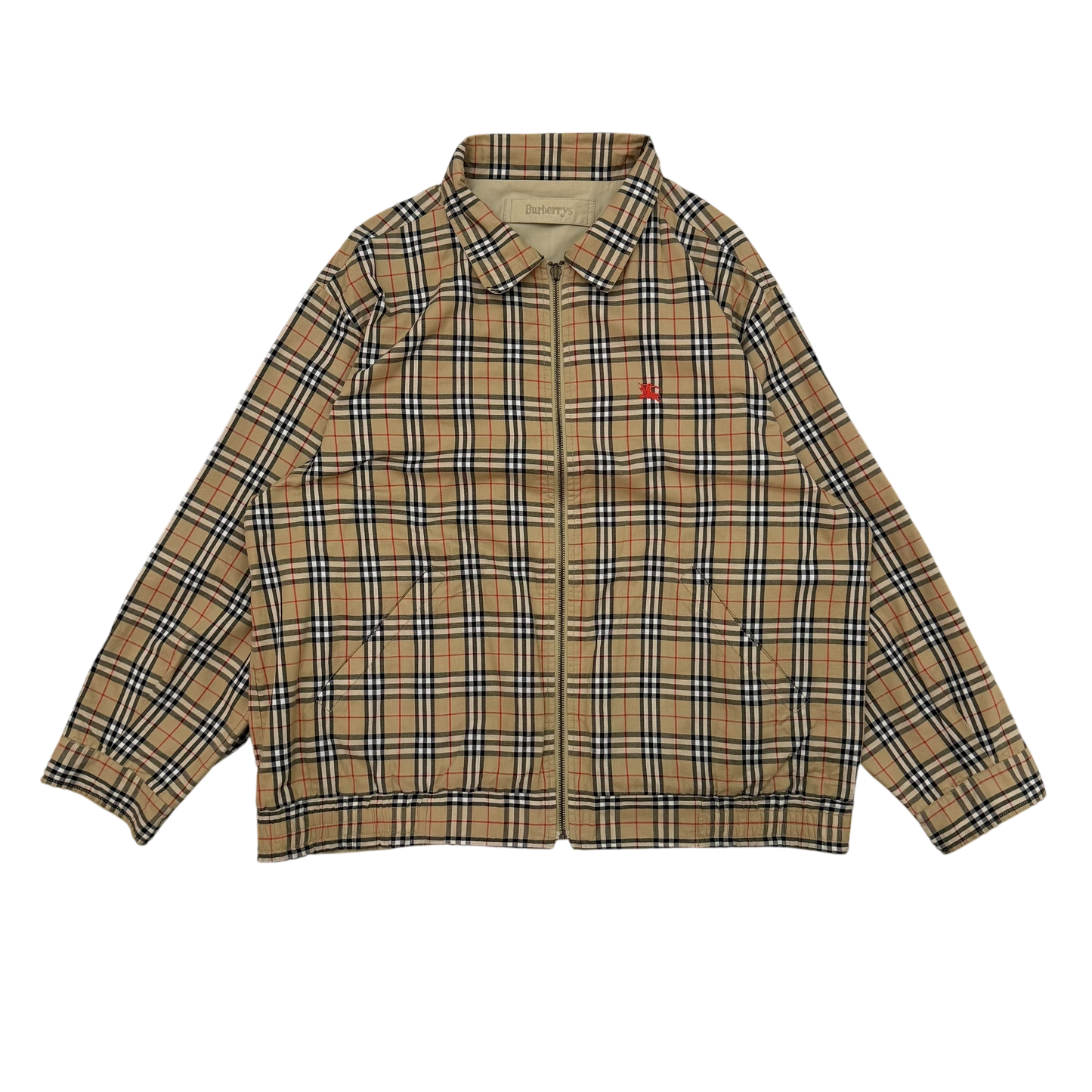 Burberry 90s Nova Check Reversible Harrington Jacket Beige (Fits XL)