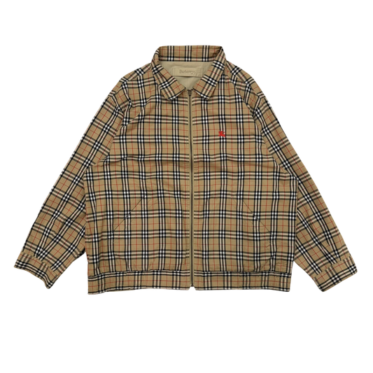 Burberry 90s Nova Check Reversible Harrington Jacket Beige (Fits XL)