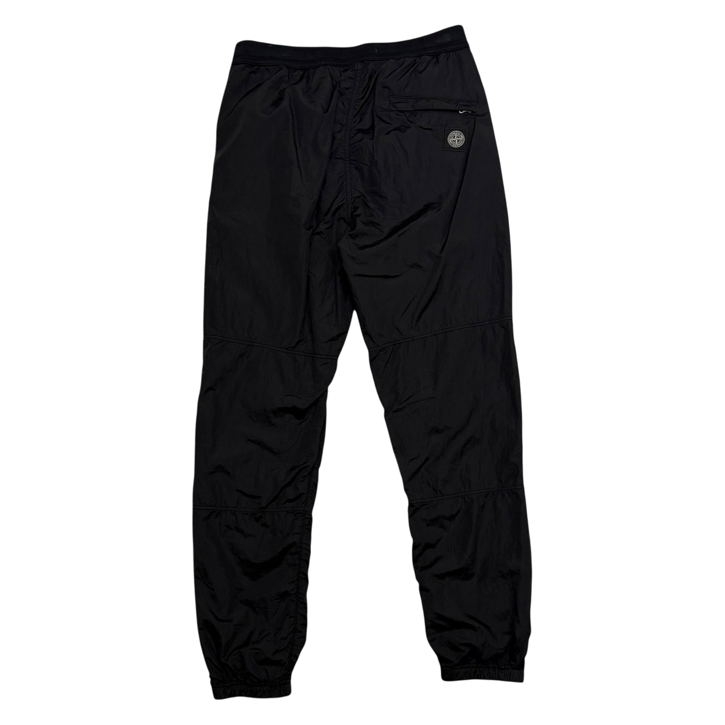 Stone Island Logo Patch Nylon Metal Pants Black (Size S)