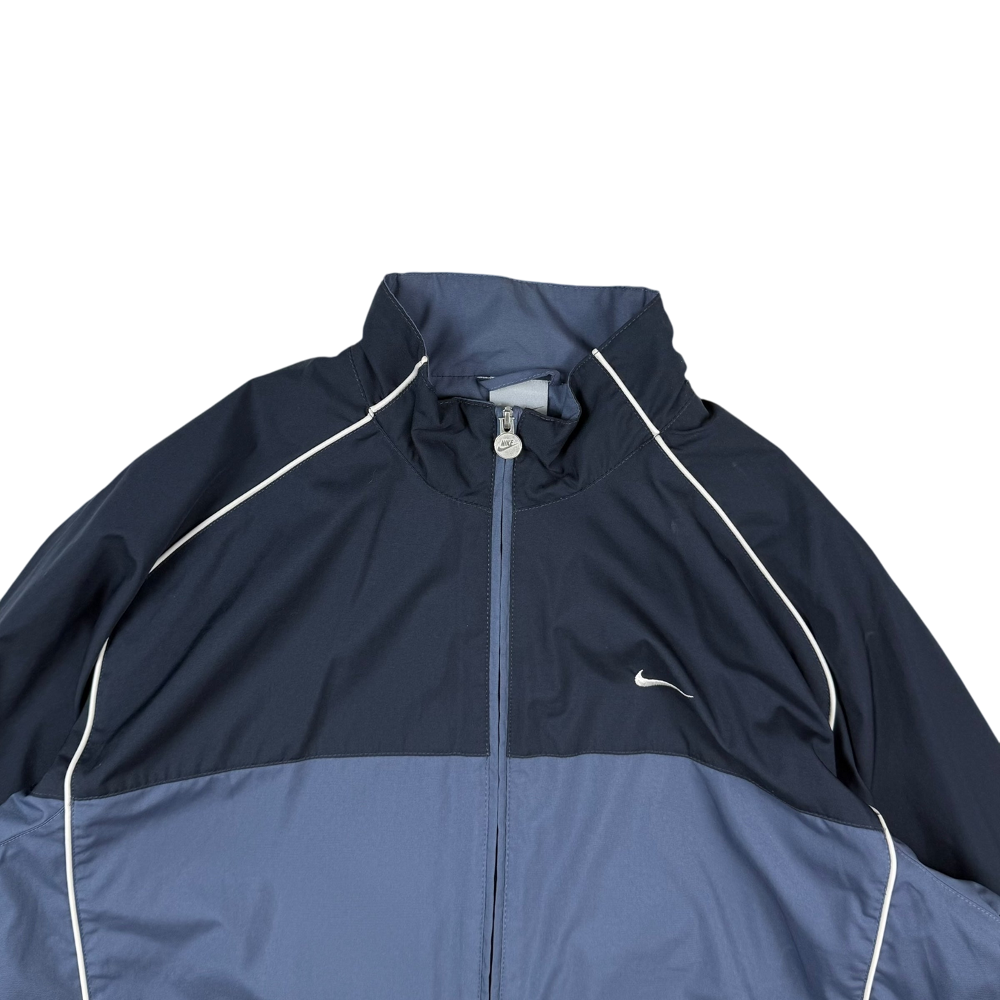 Nike 00s Embroidered Logo Piping Track Jacket Blue/Navy (part of set) (Size L)