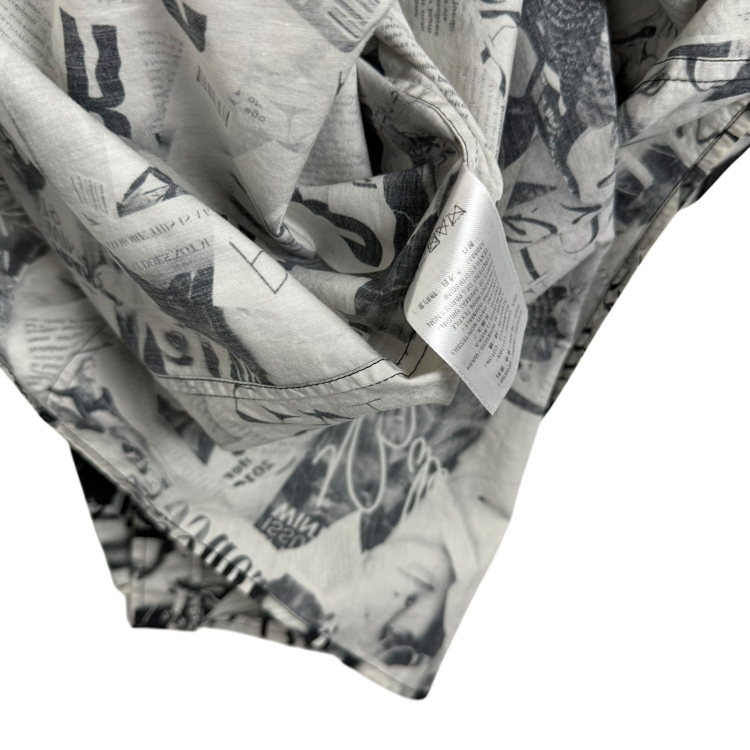 Balenciaga Magazine Print LS Shirt Black/White (fits L-XL)