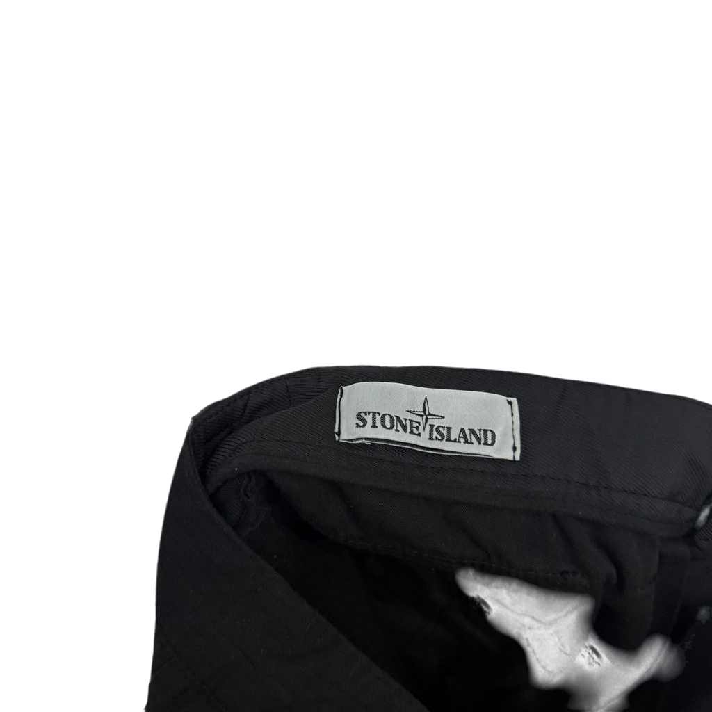 Stone Island Type RE-T Heavy Cotton-Ripstop Cargo Pants Black (Size 32”)