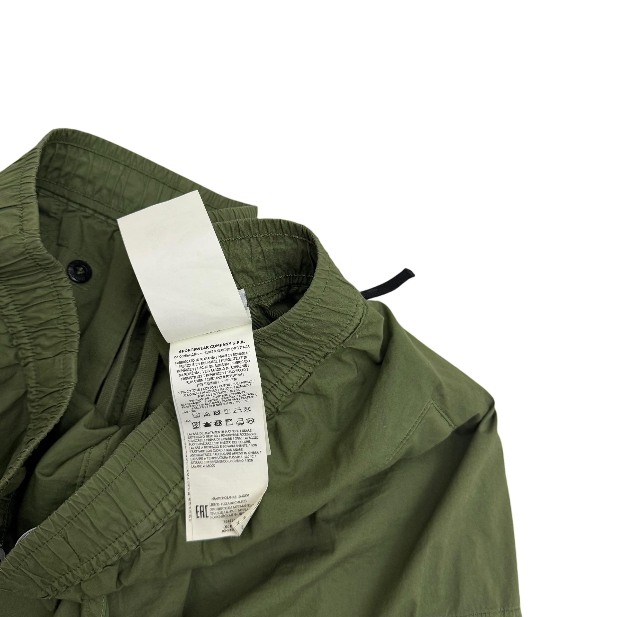 Stone Island Type RE-T Cargo Pants Military Green (W32”)