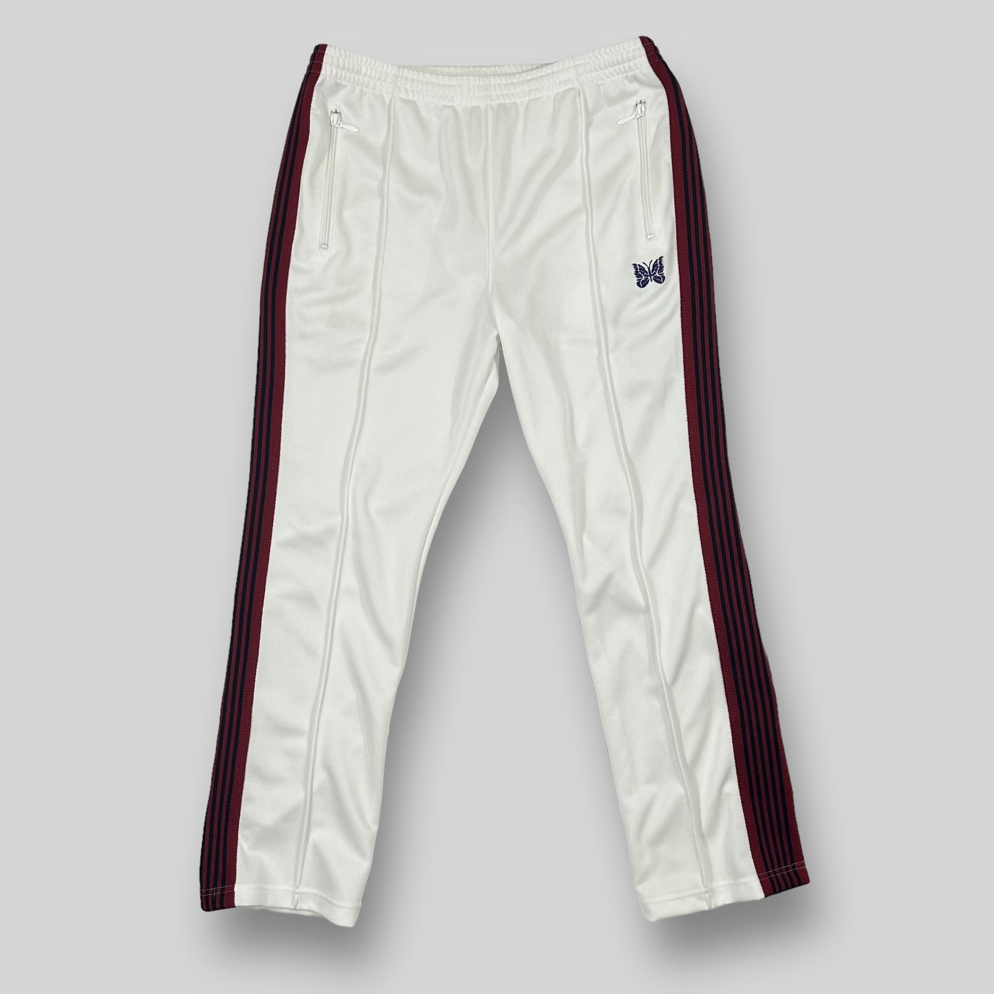 Needles Poly Smooth Track Pants White/Red/Purple (Size L)