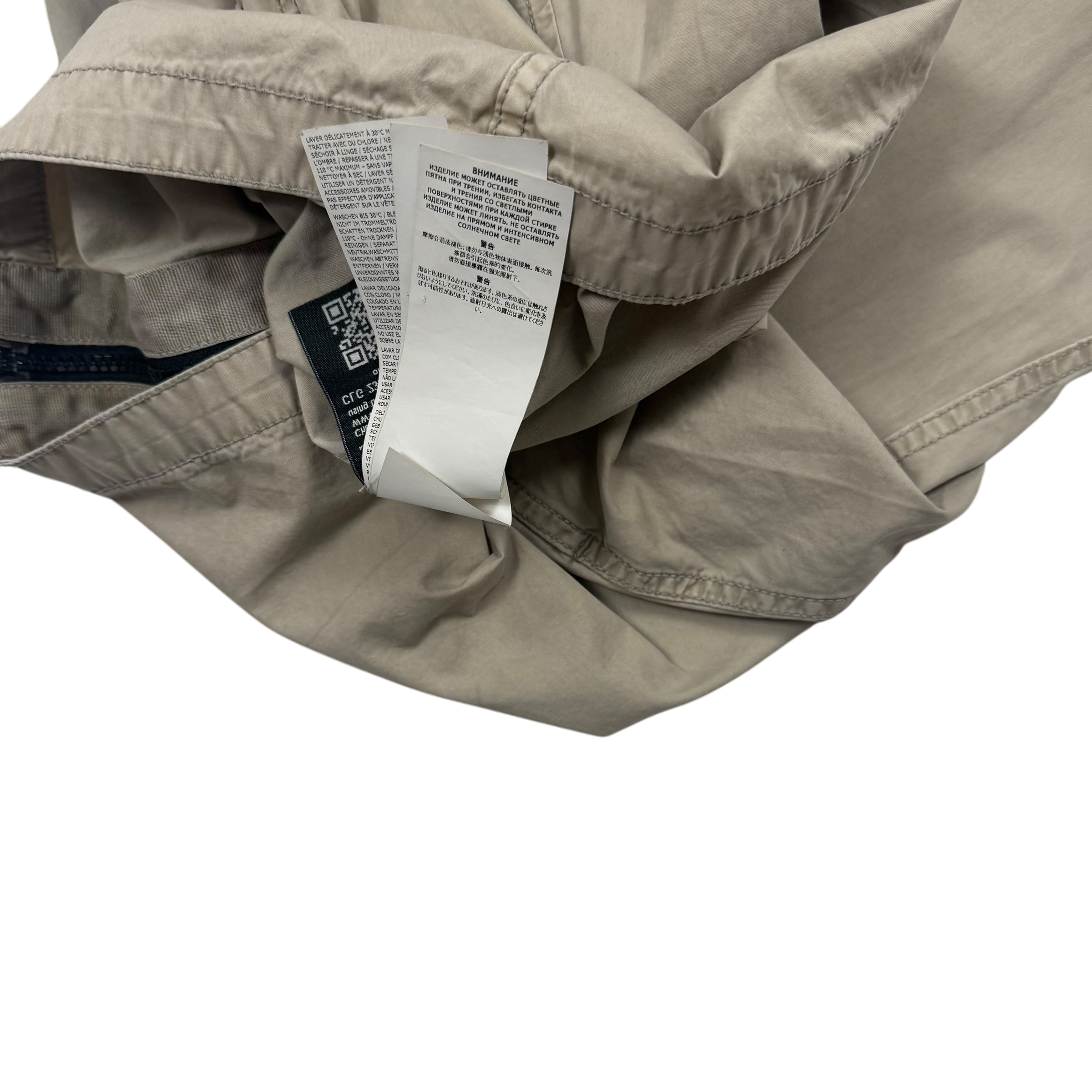 Stone Island Zip Up Overshirt Beige (Size XL)