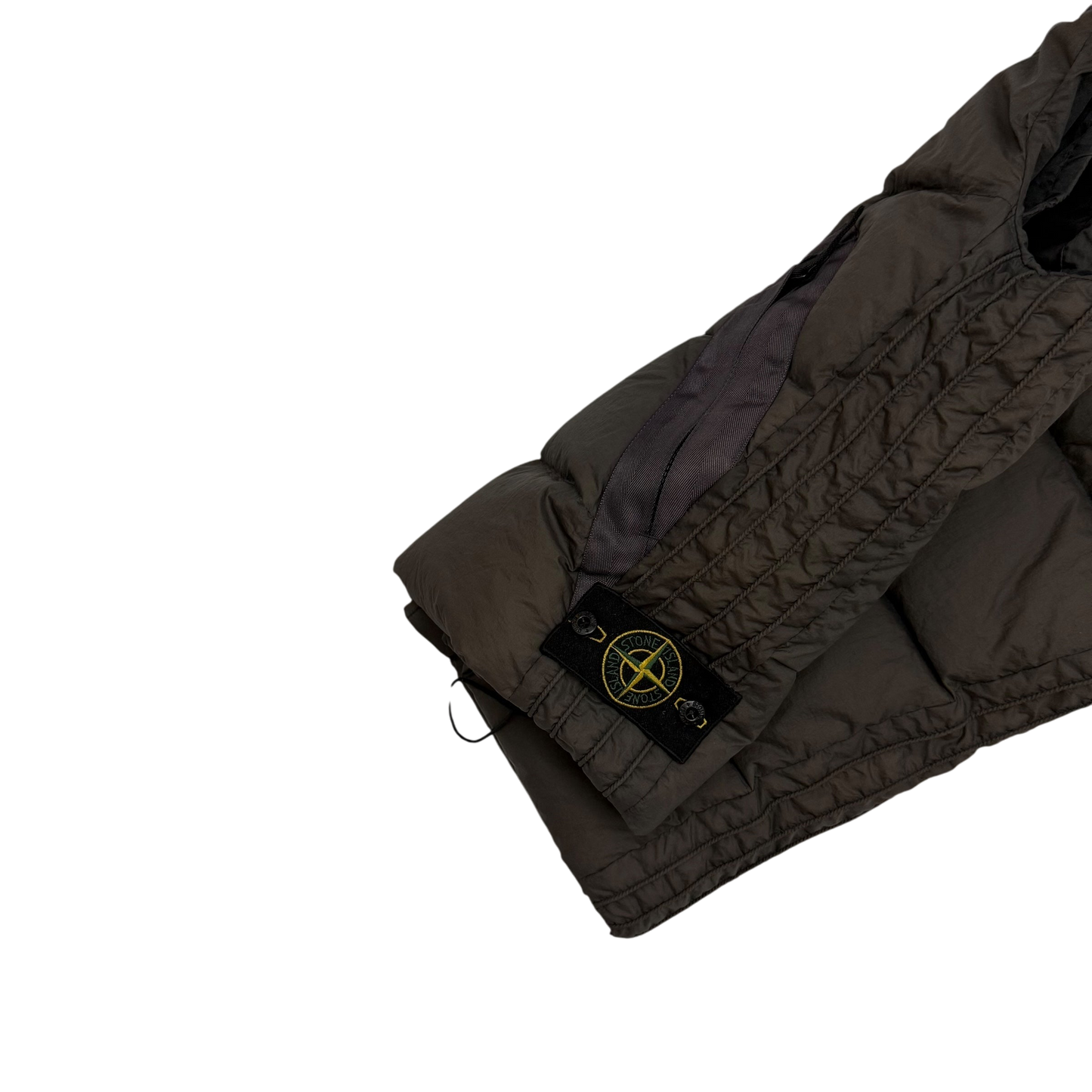 Stone Island AW 2009 Opaque Nylon Tela Down Gilet Brown (Size S)