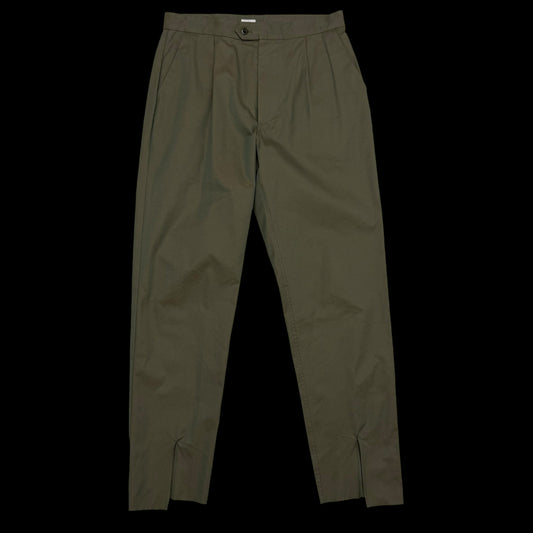 Blurhms SS18 Heavy Twill Central Slit Pants Iridescent Green (Size L)