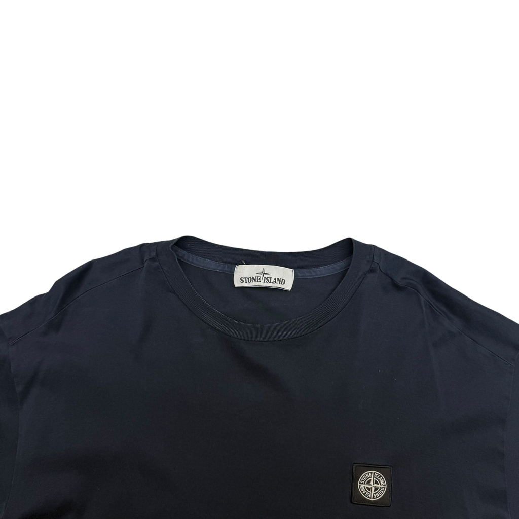 Stone Island Logo Patch T-Shirt Navy (Fits L-XL)