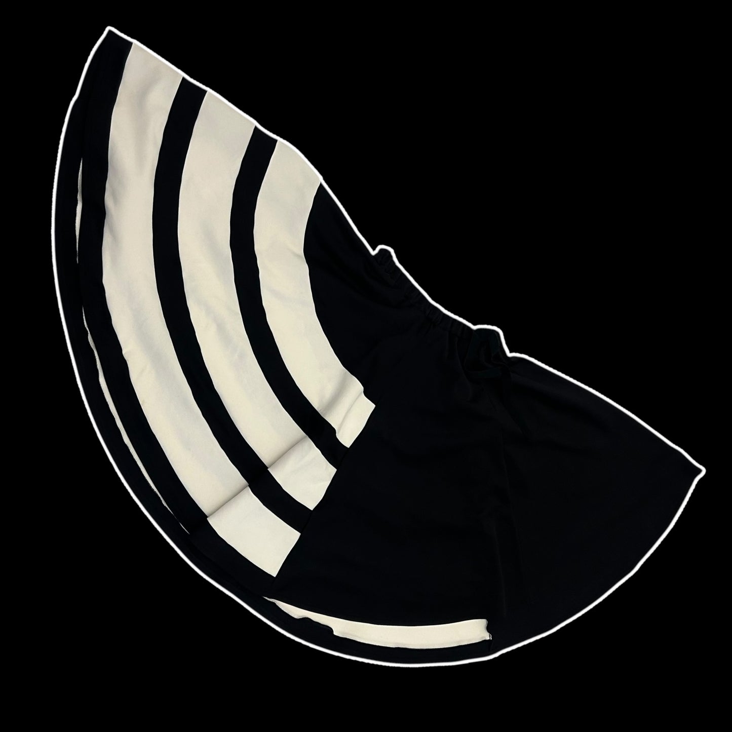 Y-3 Adidas Cotton Oversized Skirt Black/White (Fits M-L)