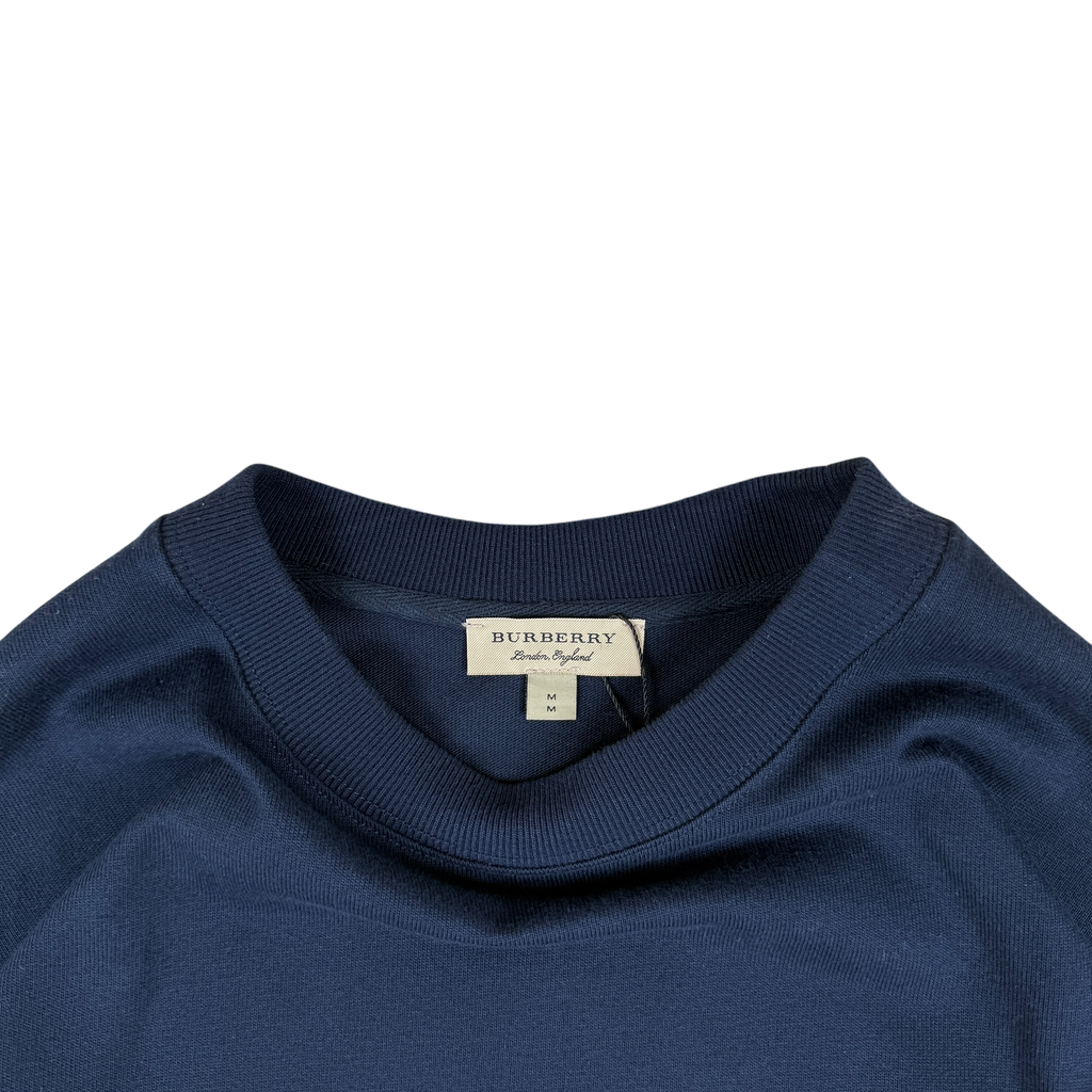 Burberry Big Logo Spellout Sweatshirt Navy (Fits M-L)