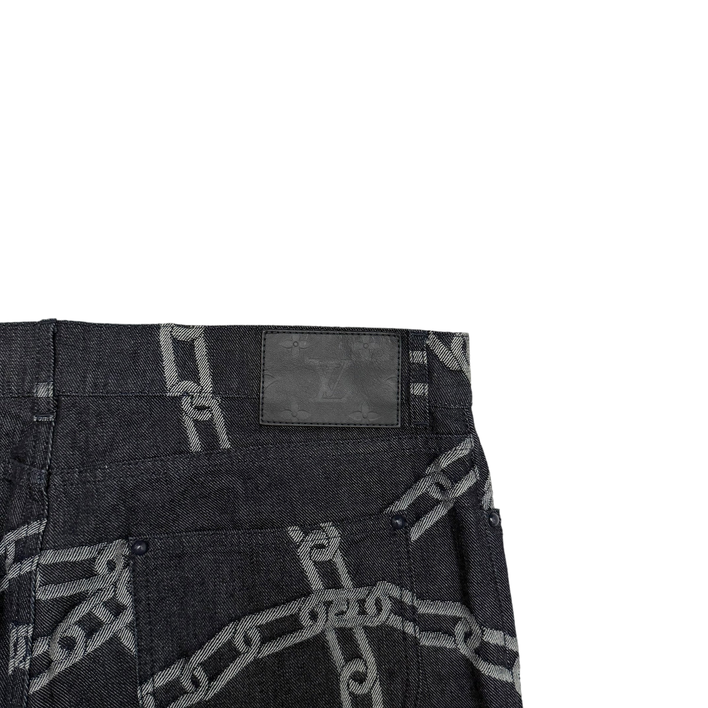 Louis Vuitton SS20 by Virgil Abloh Chain Woven Jeans (Size 34”)