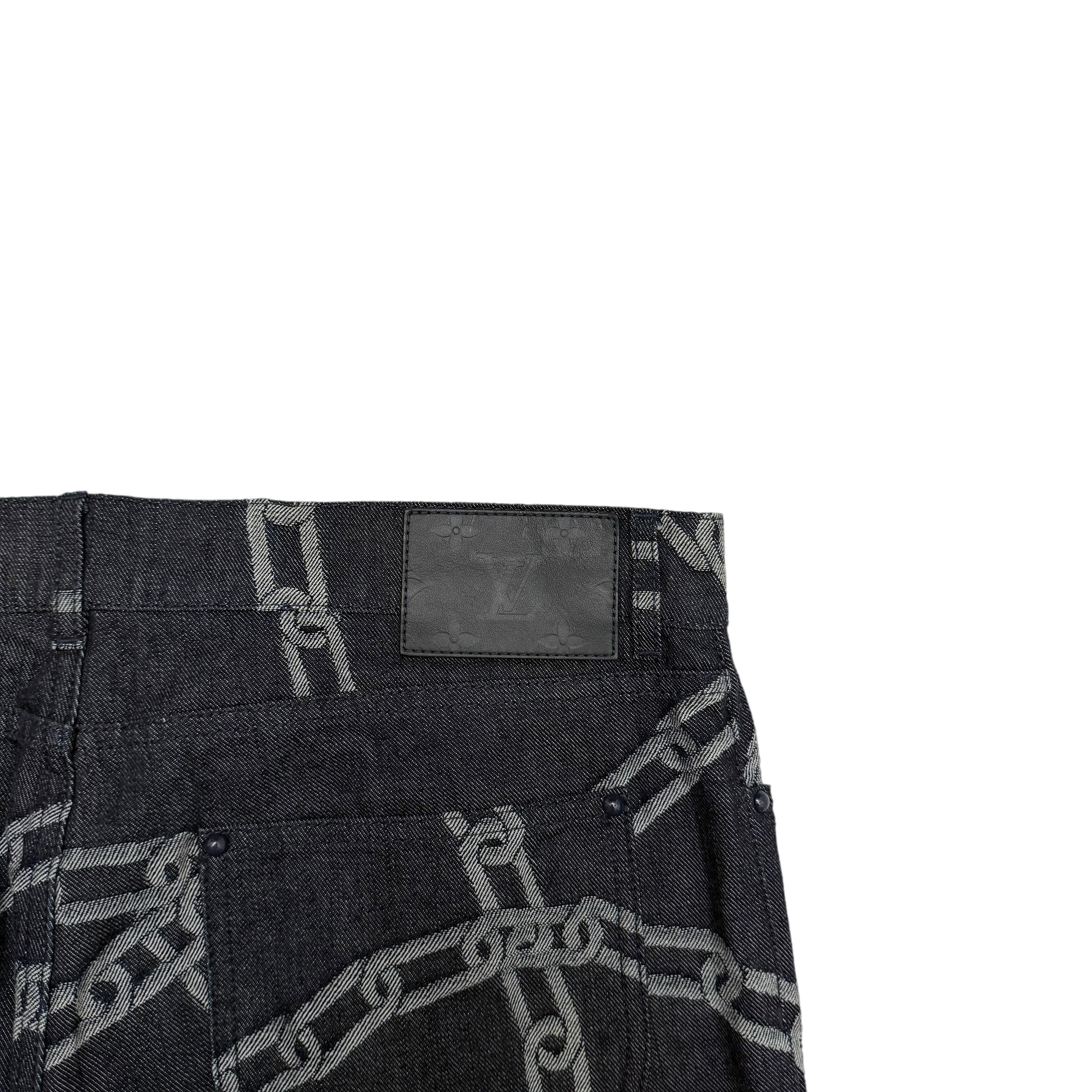 Louis Vuitton SS20 by Virgil Abloh Chain Woven Jeans (Size 34”)