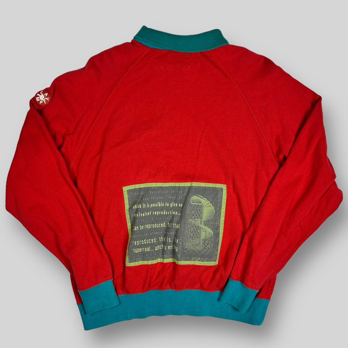 Cav Empt Collared Sweater Red/Green (Fits M/L)