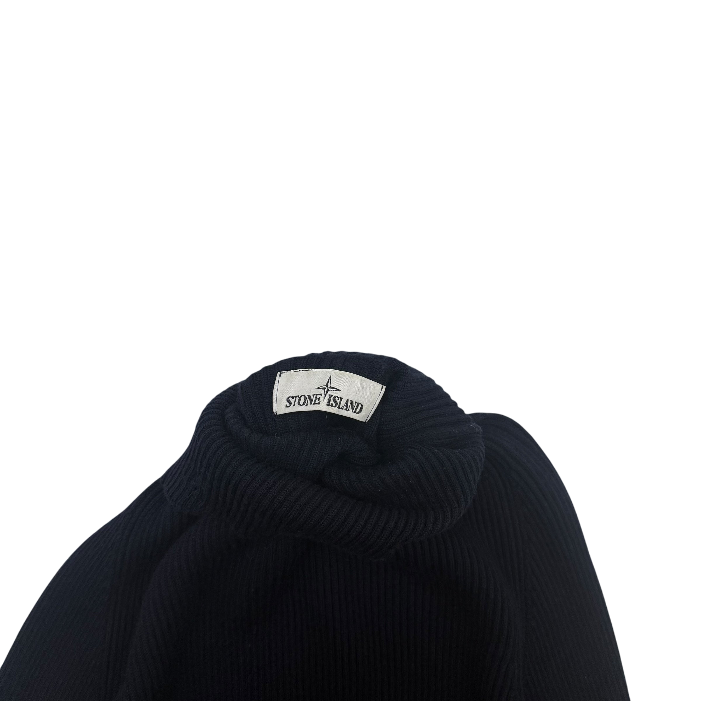 Stone Island Pure Wool Turtleneck Sweatshirt Navy (Size L)