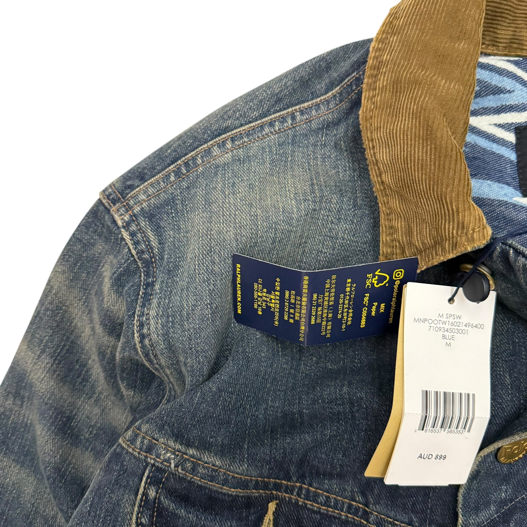 Polo Ralph Lauren x Naiomi Glasses Denim Trucker Jacket Faded Blue (Size M)
