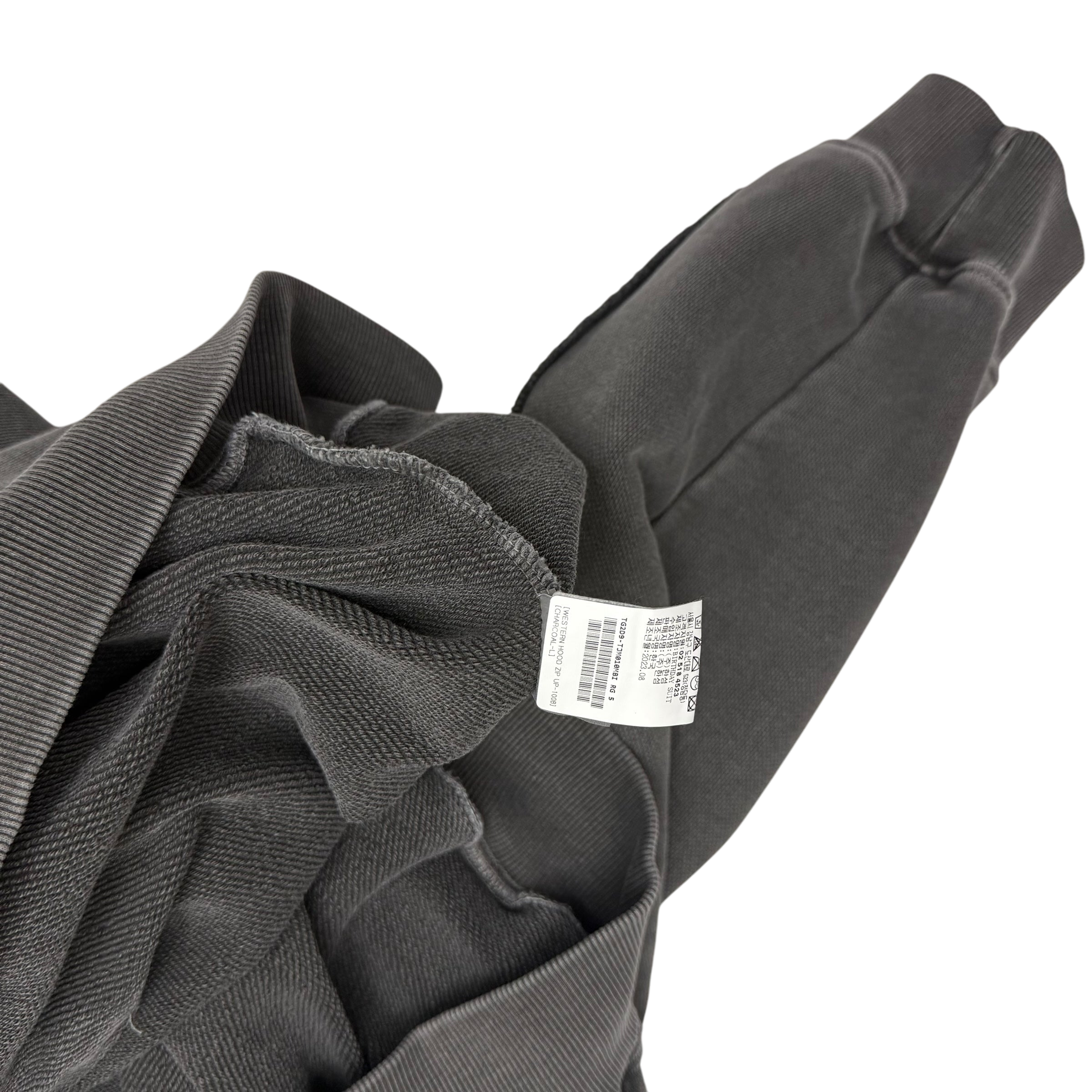 T By Birthdaysuit Heavyweight Zip-Up Hoodie Charcoal (Fits L-XL)