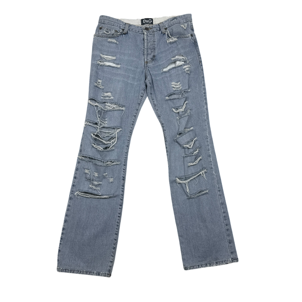 Dolce & Gabbana 00s Ripped Jeans (Size 32”)
