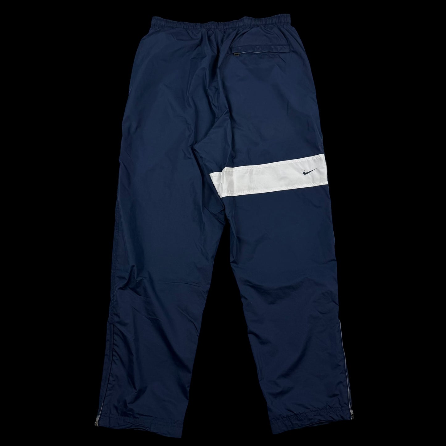 Nike 00s Lined Track Pants White/Navy (part of set) (Fits M-L)