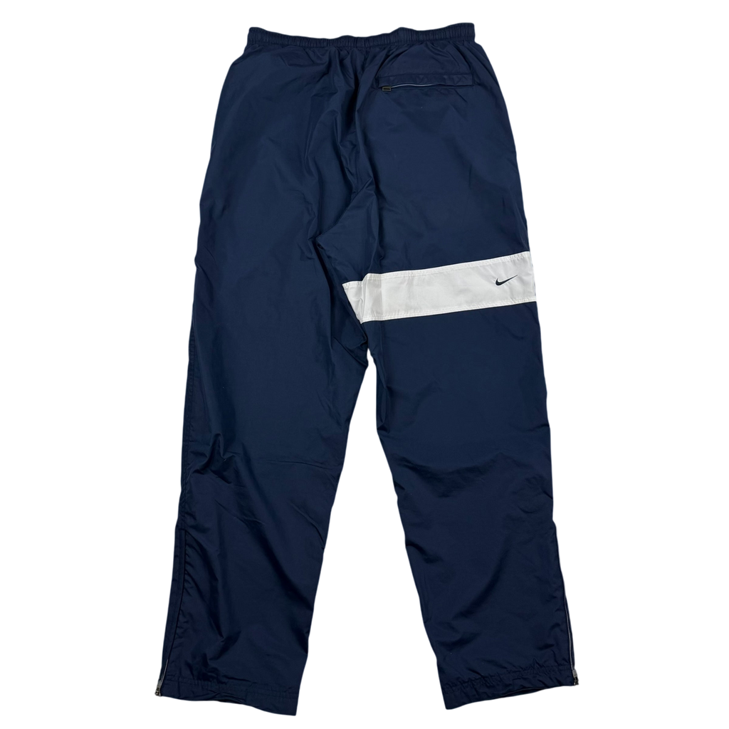 Nike 00s Lined Track Pants White/Navy (part of set) (Fits M-L)