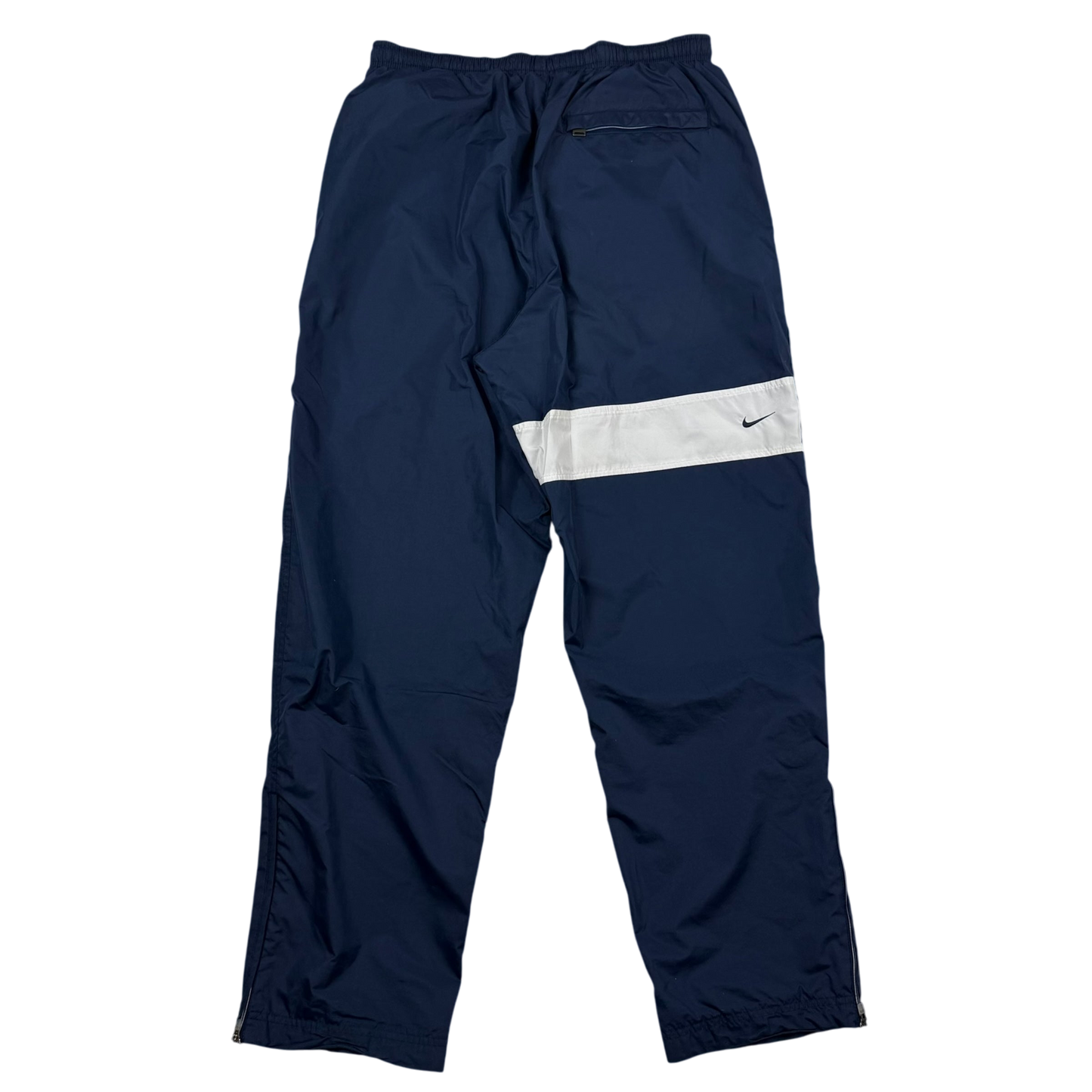 Nike 00s Lined Track Pants White/Navy (part of set) (Fits M-L)