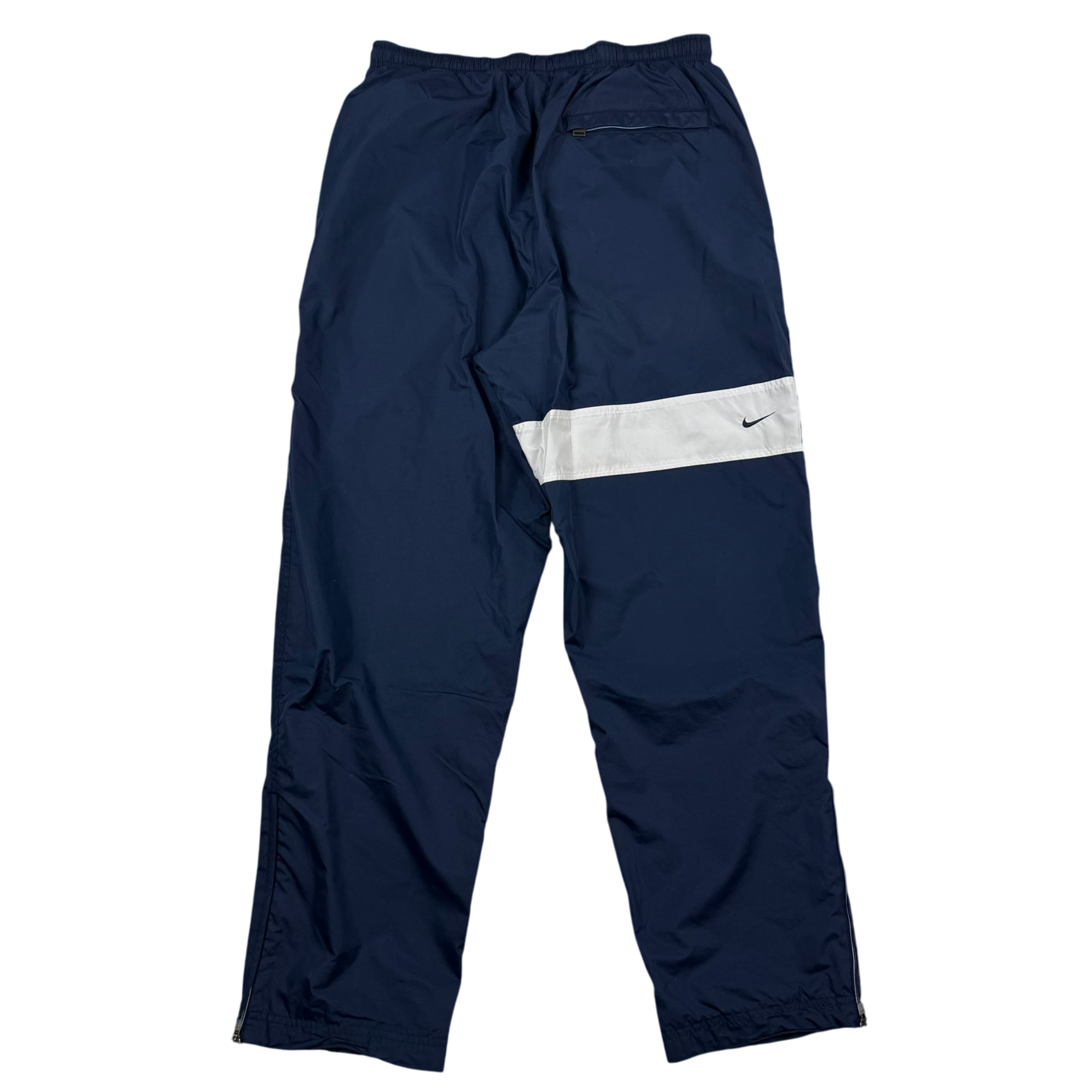 Nike 00s Lined Track Pants White/Navy (part of set) (Fits M-L)