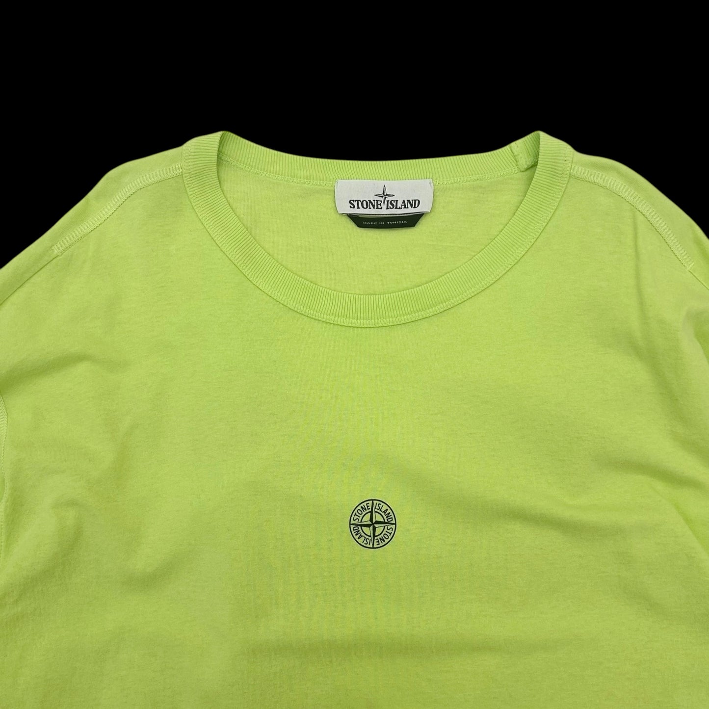 Stone Island Long Sleeve T Shirt Acid Green (Fits XL)