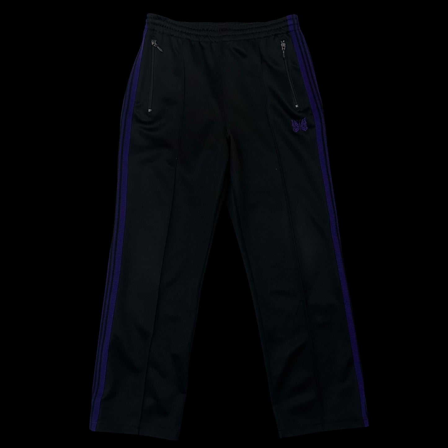 Needles Poly Smooth Track Pants Black/Purple (Size S)