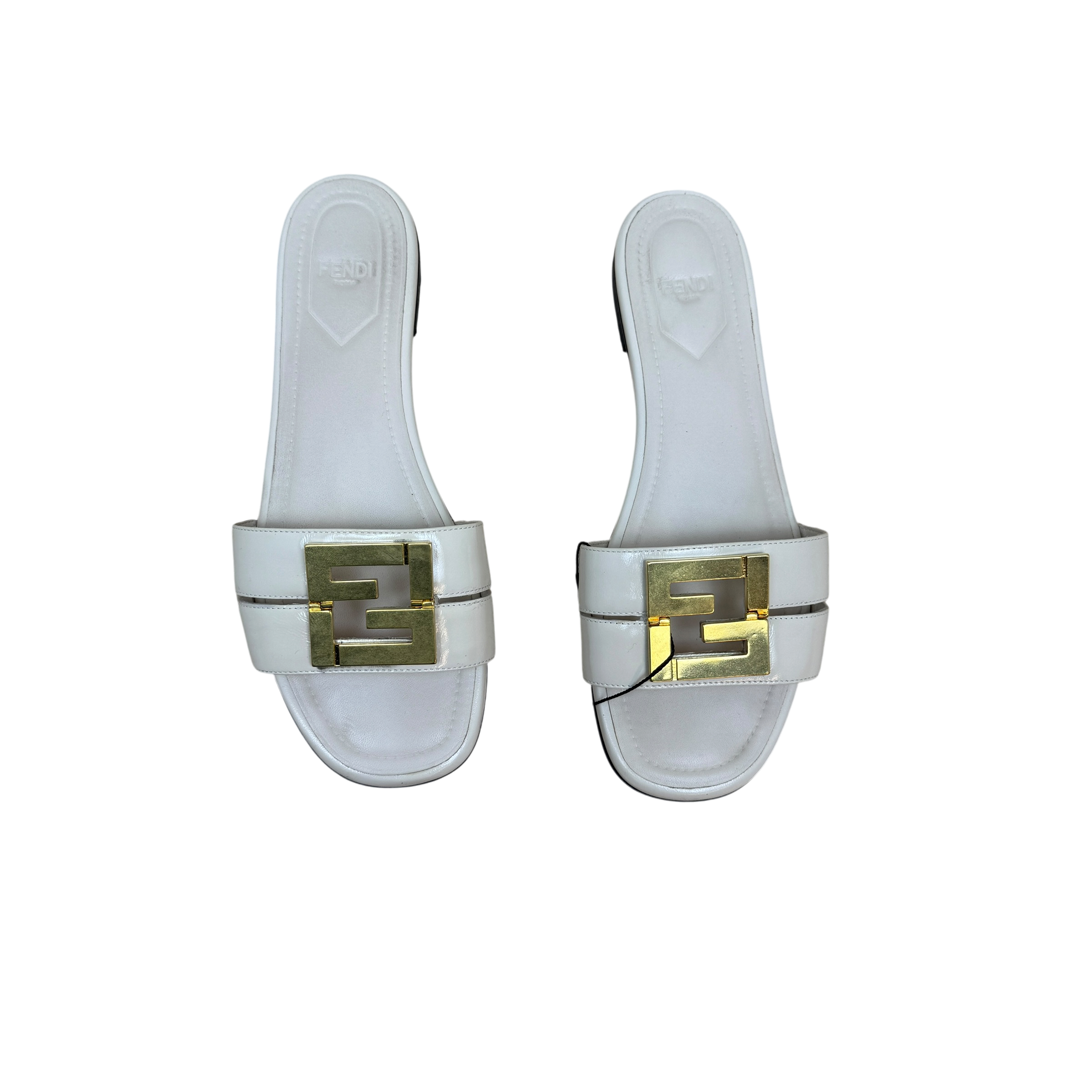 Fendi Leather Sandals White (Size 37.5)