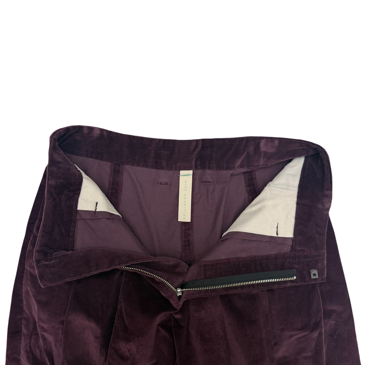 Shinya Kozuka Baggy Pleated Corduroy Pants Burgundy (Size M)