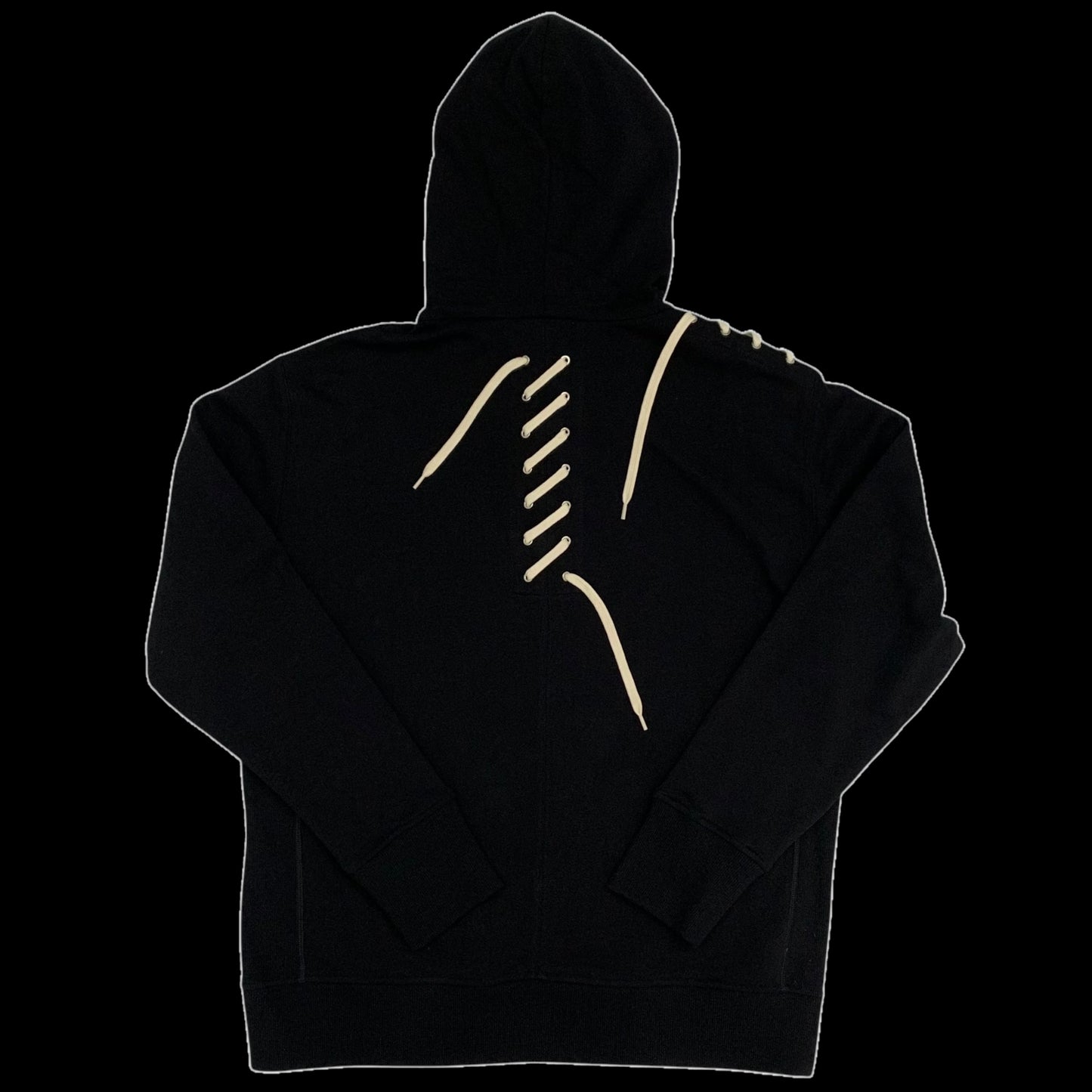 Craig Green Lace-up Detailing Hoodie Black (Fits L-XL)