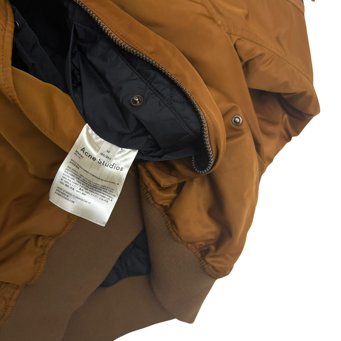 Acne Studios SS18 Makio MA-1 Bomber Jacket Brown (Fits M)
