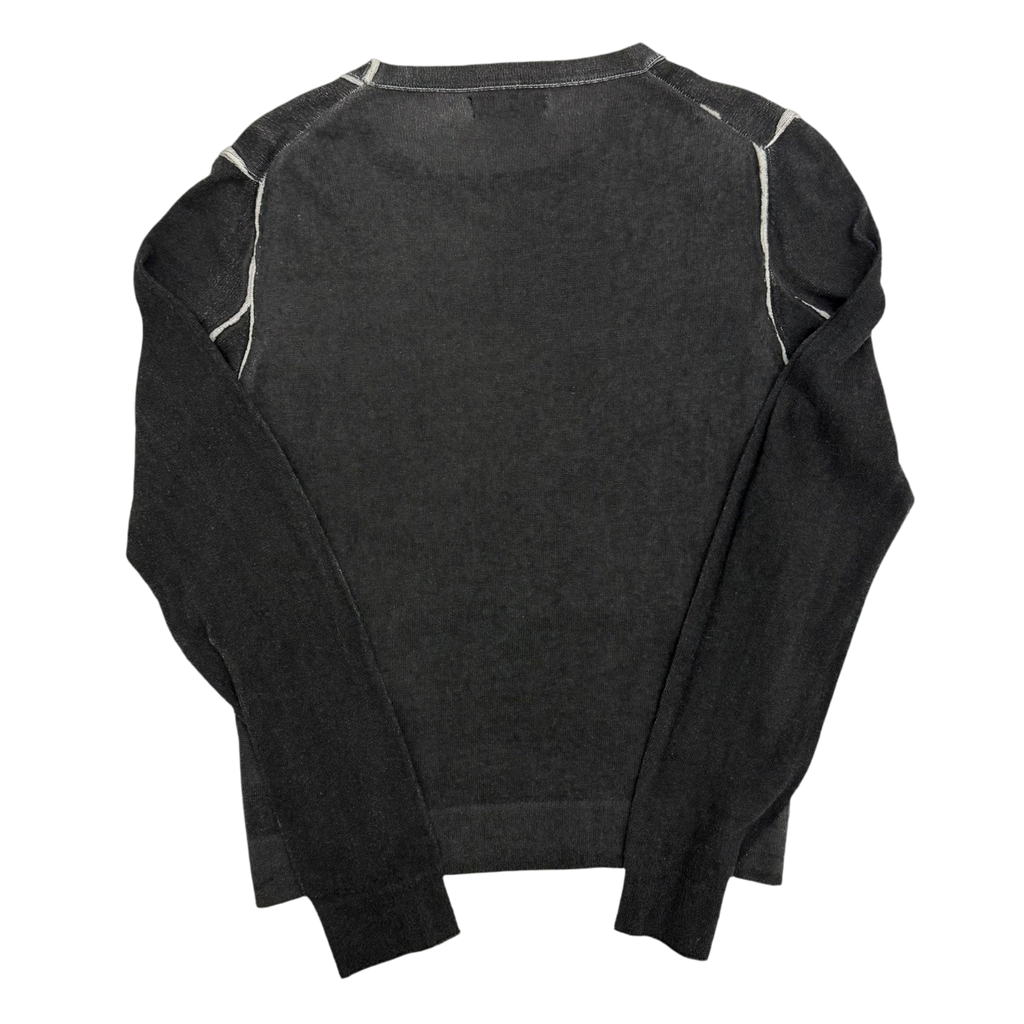 Stone Island SS08 Centre Logo Knit Jumper Charcoal Grey (Size S)