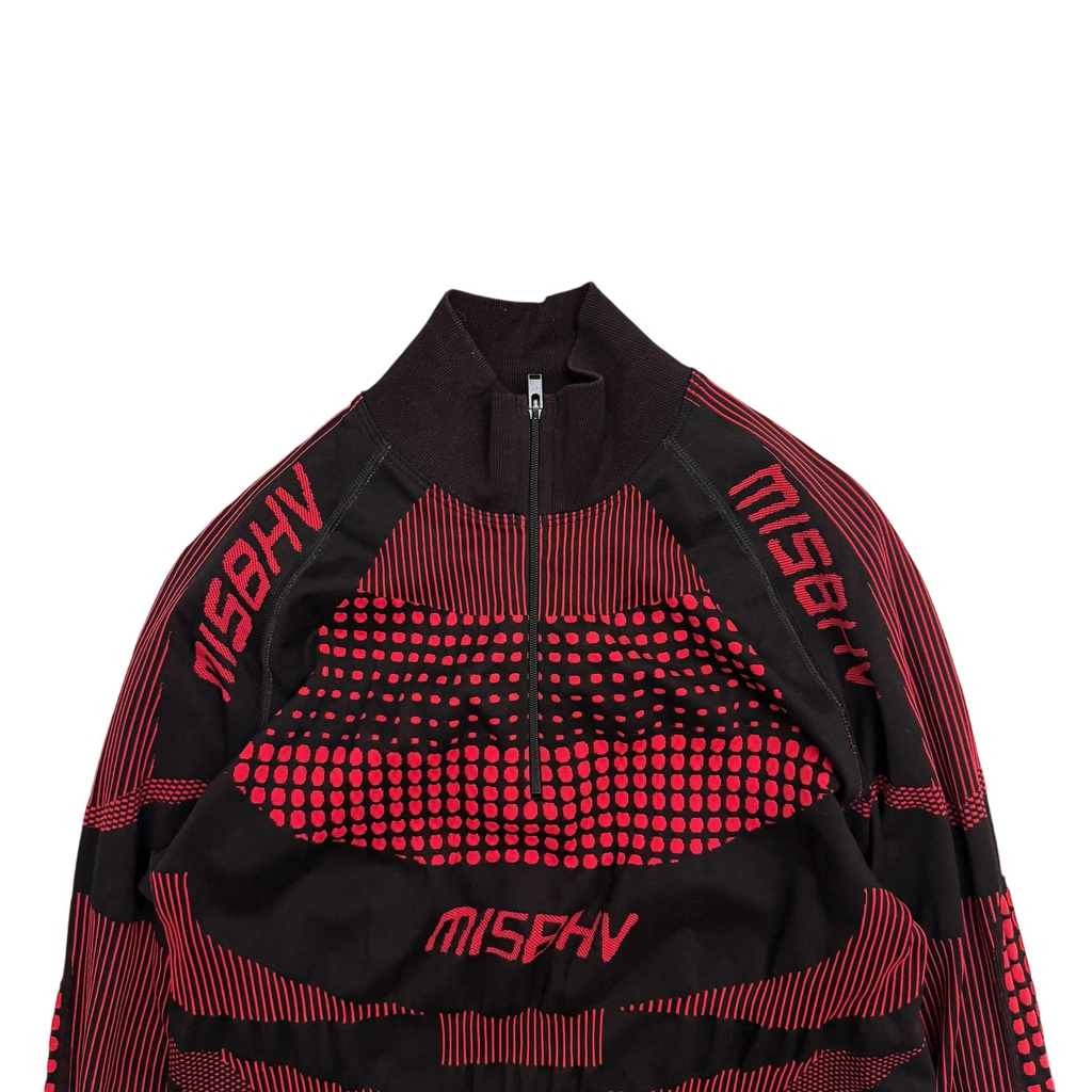 MISBHV Sport Active Quarter-Zip Longsleeve Top Red/Black (Fits M-XL)