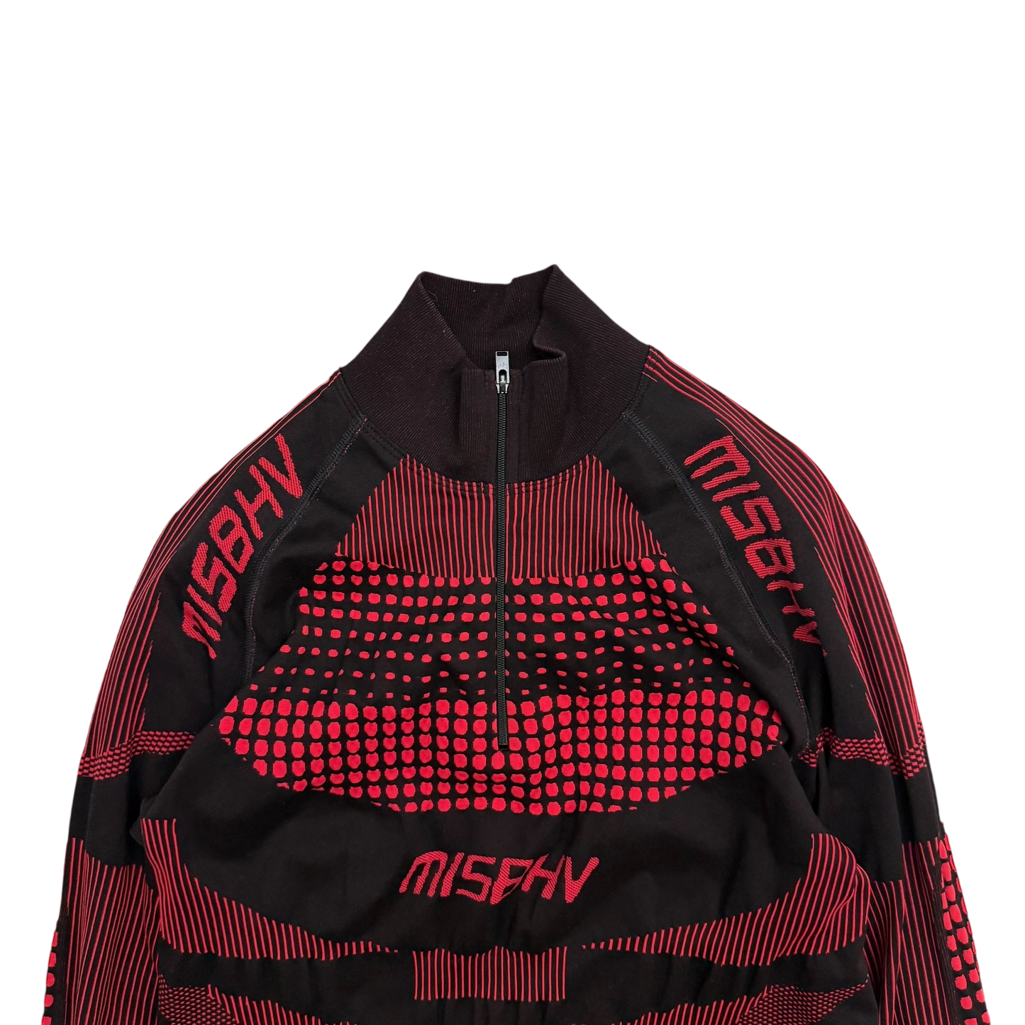 MISBHV Sport Active Quarter-Zip Longsleeve Top Red/Black (Fits M-XL)
