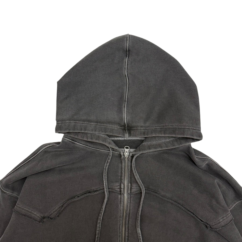 T By Birthdaysuit Heavyweight Zip-Up Hoodie Charcoal (Fits L-XL)