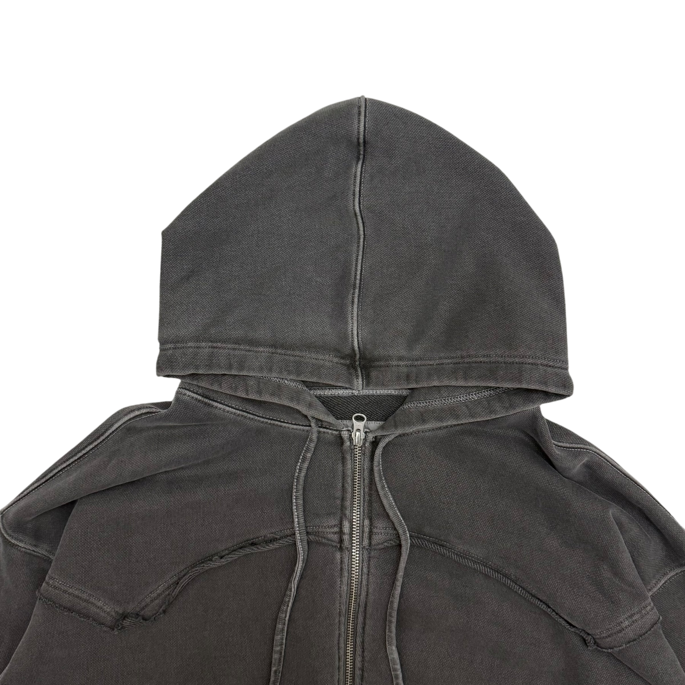 T By Birthdaysuit Heavyweight Zip-Up Hoodie Charcoal (Fits L-XL)