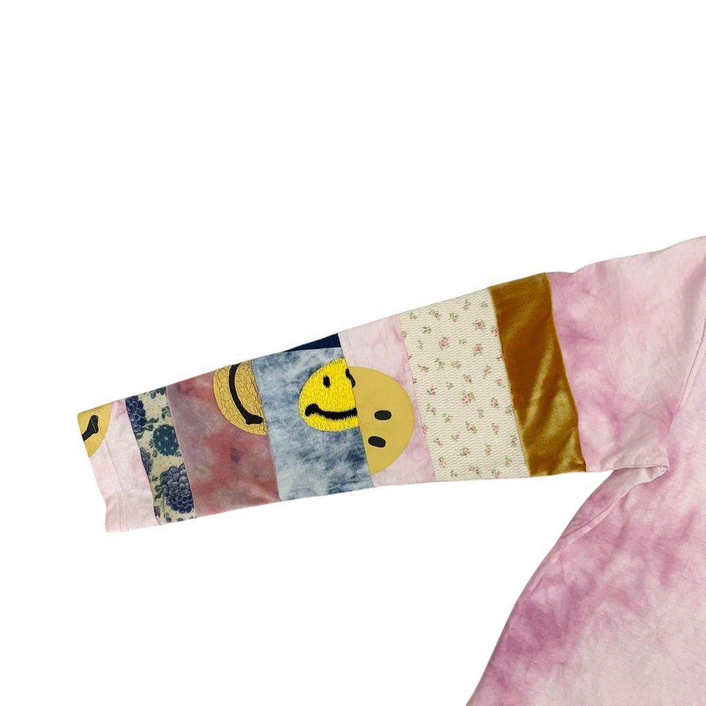 Kapital Dip Dye Nomad Patchwork Longsleeve Pink