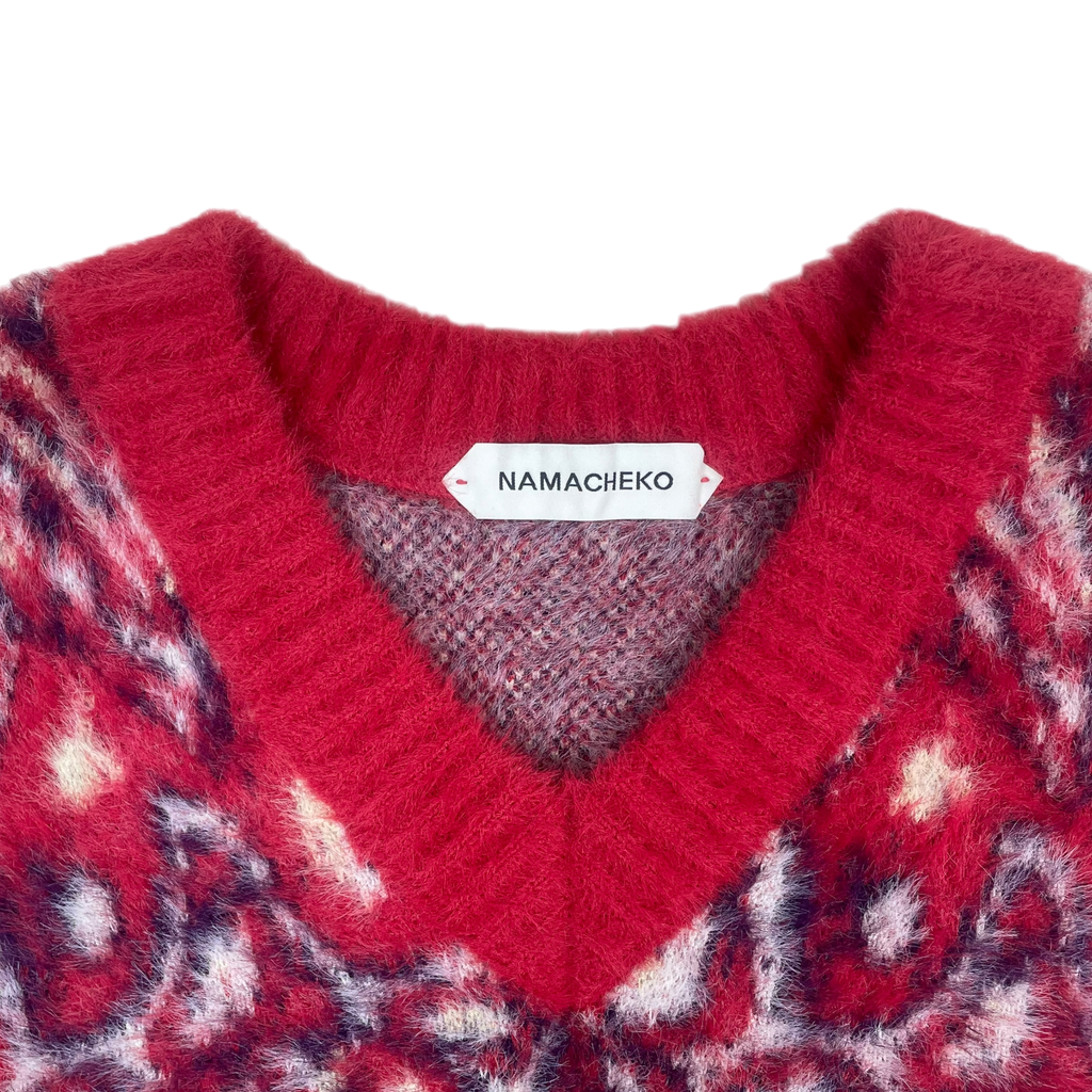 Namacheko Dalla Cropped Vest Aubergine Red (Size XL)