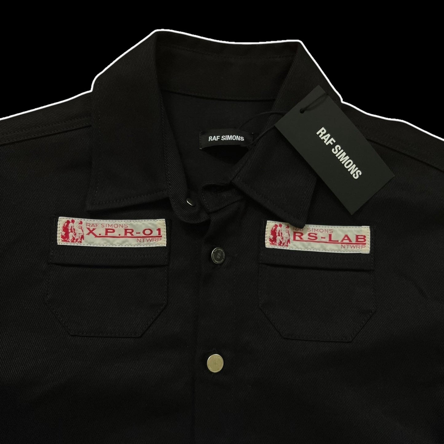 SS20 Raf Simons Lab Black Heavy Denim Shirt / Overshirt (Size S)