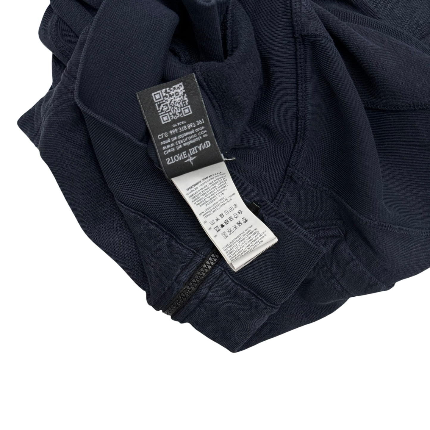 Stone Island Full Zip Sweatshirt Navy(Size XXL)