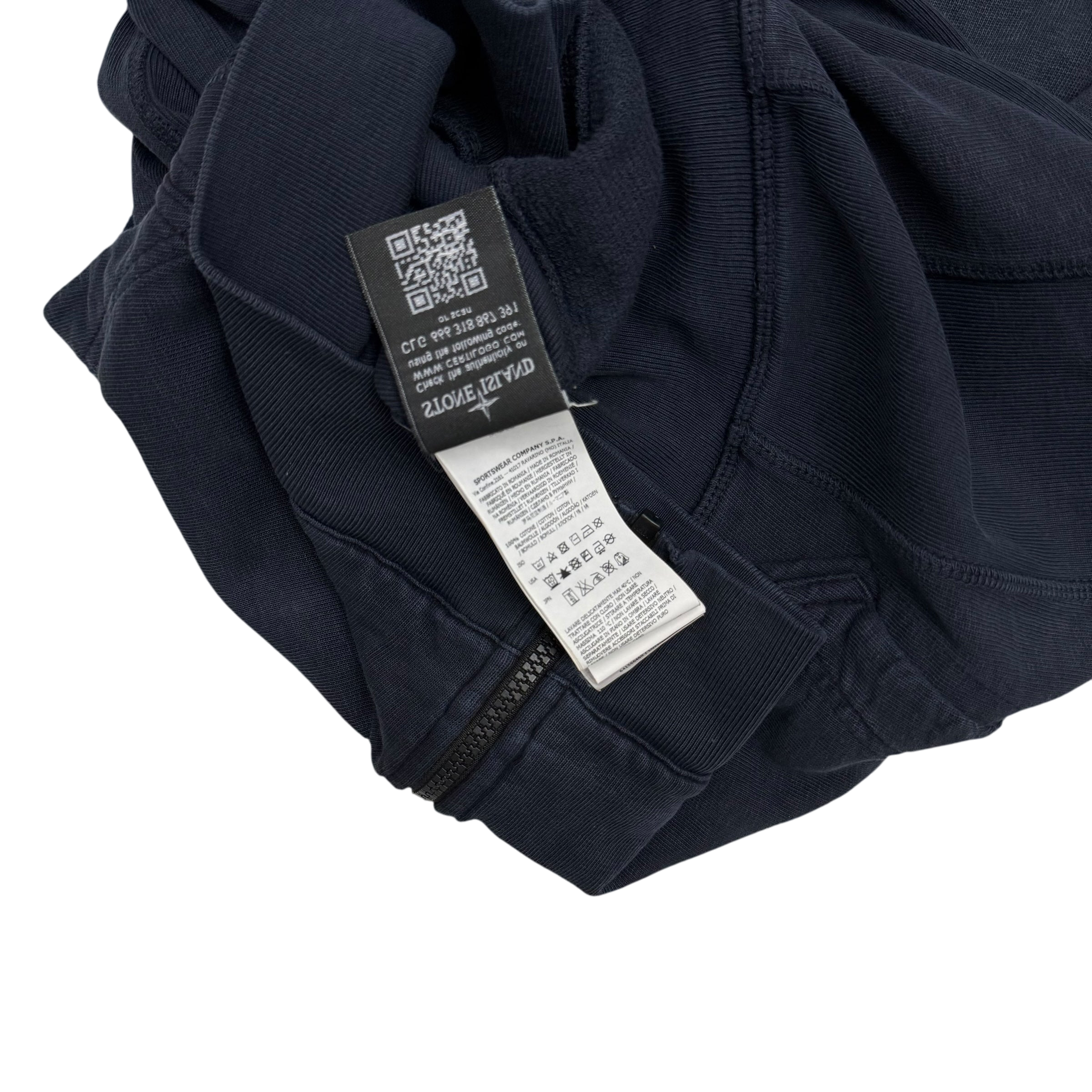Stone Island Full Zip Sweatshirt Navy(Size XXL)