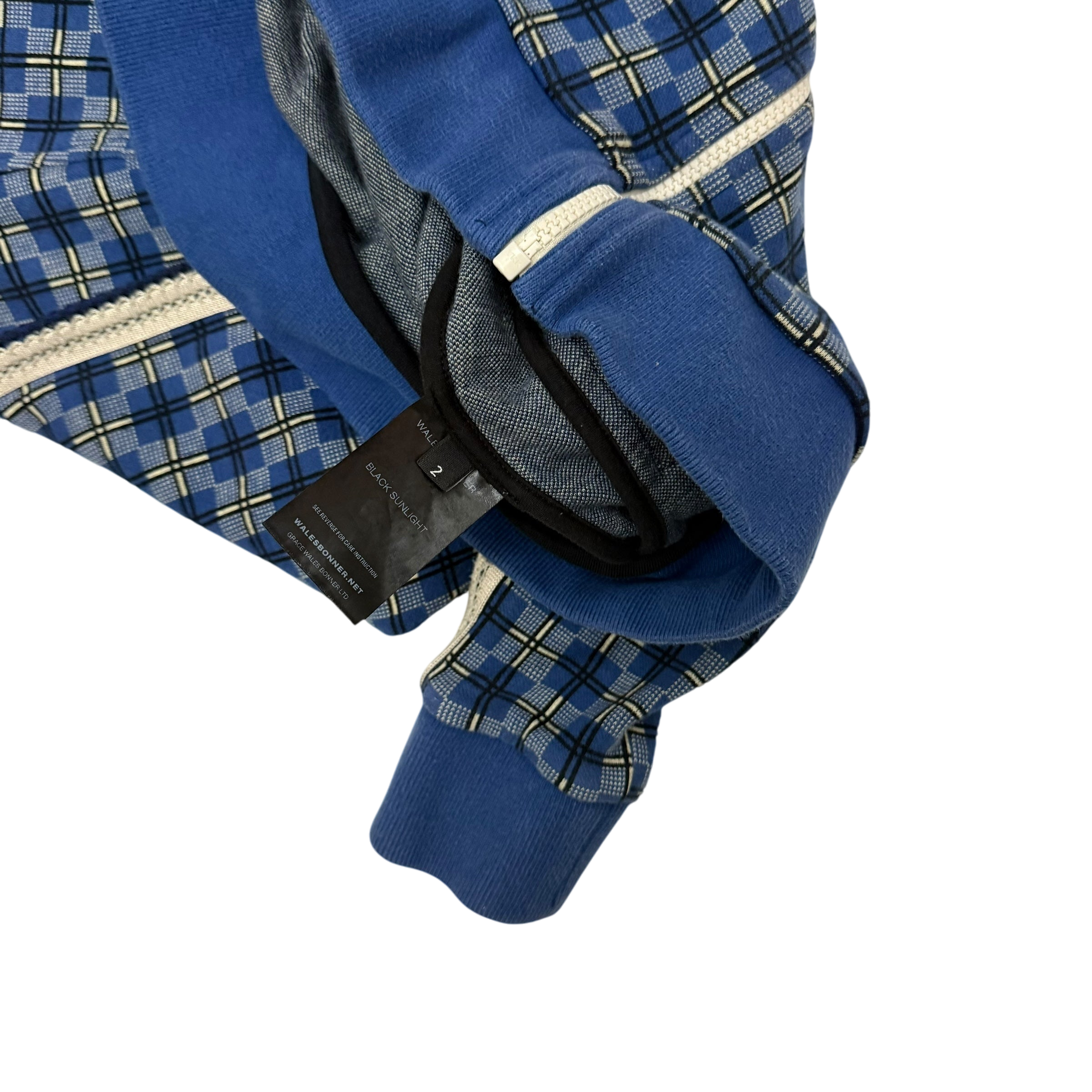 Wales Bonner London Checked Track Jacket Blue (Fits S-M womens)