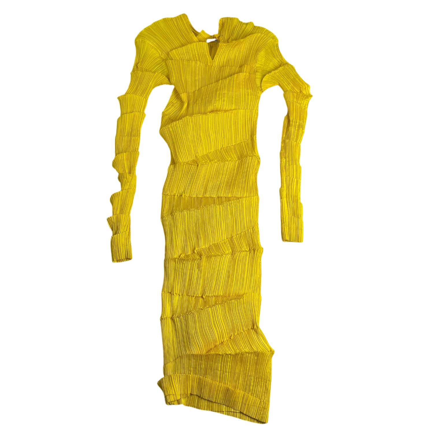 Issey Miyake SS 1994 (Runway) Flying Saucer Pleated Dress (Size M womens)