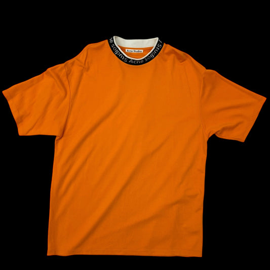 Acne Studios Jacquard Logo T-Shirt Orange (Fits L)