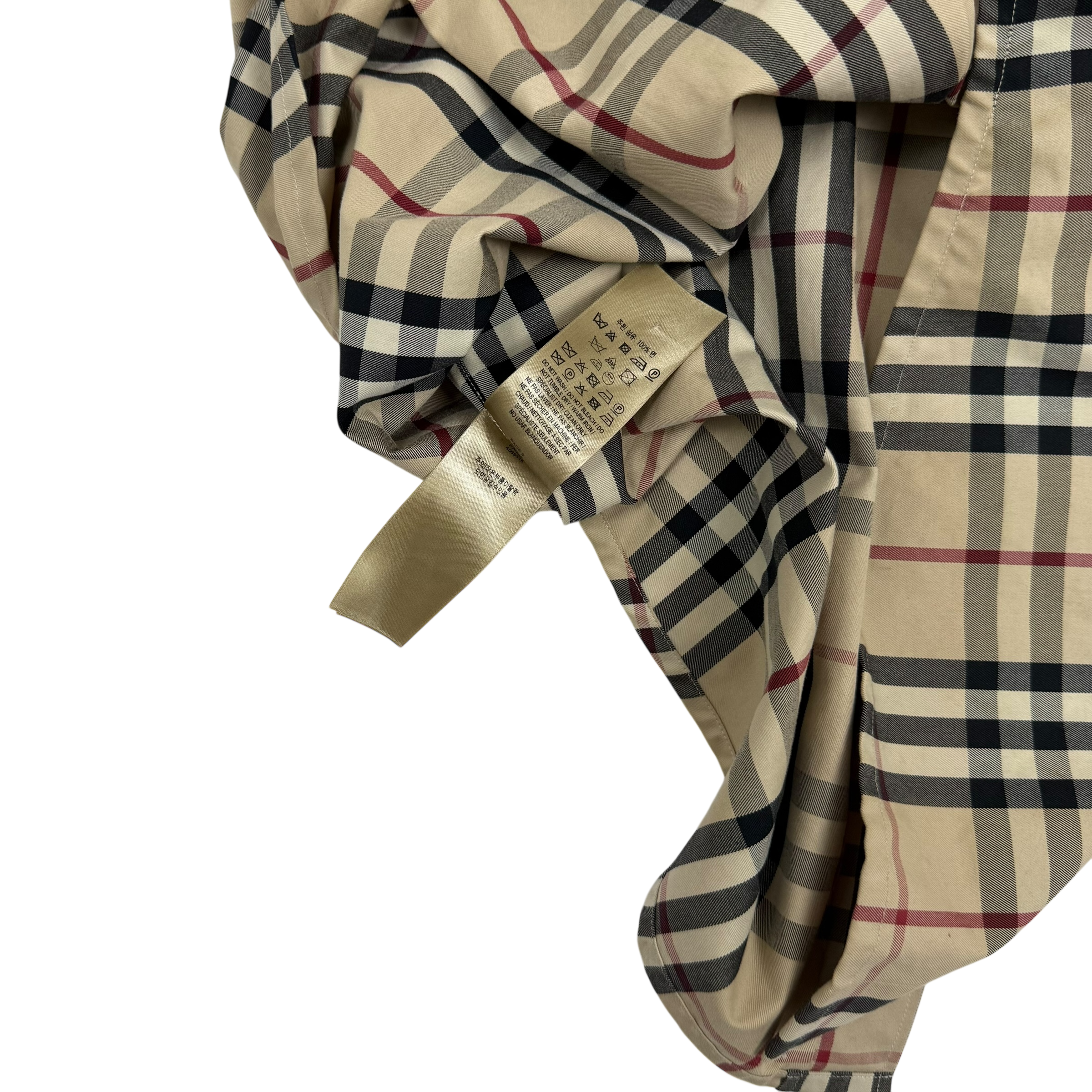 Burberry X Gosha Rubchinsky Nova Check Heavy Cotton Plaid Shirt Beige (Fits L-XL)